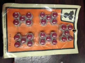 37-8783 V-twin Manufacturing Red Snap-on Nut Covers Harley-davidson Shovelhead Ironhead Vintage