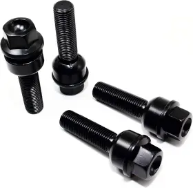 Vpe-14151830r14bk Veritek Performance 20 14x1.5 R14 19mm 45mm Black Washer Lug Bolts Ball Seat For Porsche