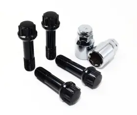 Vpe-41821bkn2 Veritek Performance 4 14x1.5 45mm 2.75 Inch Black Wheel Locks 2 Keys Ball For Mercedes Factory Wheels