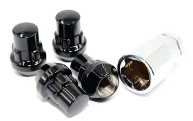 Vtk-40900sbk Veritek Performance Set Of 4 14x1.5 Gloss Black Acorn Bulge Tuner 1.40 14x1.5mm