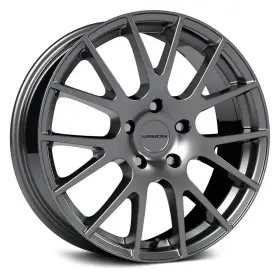 18-5648gm38 Vision 18 Hellion Wheels 15x6.5 38 4x114.3 73.1 Gunmetal Rims Set Of 4