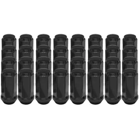 32-m14x1.50 Vision 1909bl Set Of Black Bulge Conical Lug Nuts
