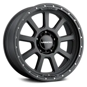 350-2985sb12 Vision 350 Ojos Wheels 20x9 12 5x139.7 108 Black Rims Set Of 4