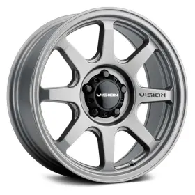 351-7950sg0 Vision 351 Flow Wheels 17x9 5x150 110.2 Gray Rims Set Of 4