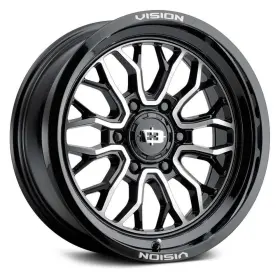 402-22083gbmf-19 Vision 402 Riot Wheels 22x10 -19 6x139.7 106.2 Black Rims Set Of 4