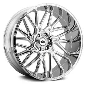 404-22236c-51 Vision 404 Brawl Wheels 22x12 -51 6x135 87.1 Chrome Rims Set Of 4