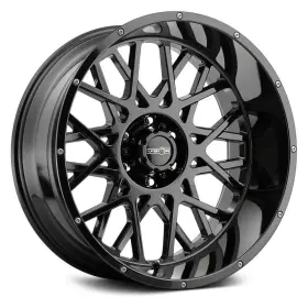 412-20070gb-25 Vision 412 Rocker Wheels 20x10 -25 8x170 125.2 Black Rims Set Of 4