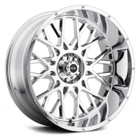 412-20283c-51 Vision 412 Rocker Wheels 20x12 -51 6x139.7 106.2 Chrome Rims Set Of 4