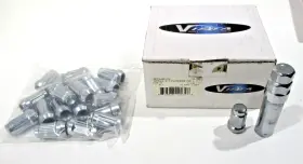 Dpc55012s Vista 1/2 Inch Bulge Acorn Spline Lug Nuts 1.38 5 Install Kit Chrome