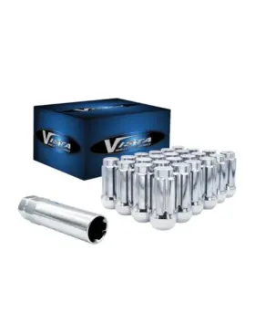 Dpc5614st Vista Wheel Accessories 14x1.5 Bulge Acorn Spline Lug Nuts 1.9 Inch 6 Install Kit Chrome Sd-03