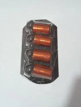 Lgc0430g Vms Racing Lug Nut Cap 4 Pack Aluminum Tuner Style Orange 20mm Width 30mm Length
