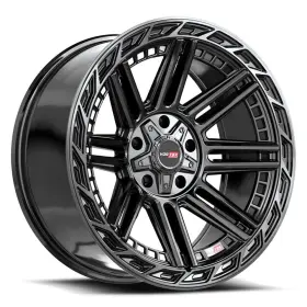 5012094418bdctr Vortek Vrp-501 Turbo Wheels 20x9 18 5x139.7 110.3 Black Rims Set Of 4