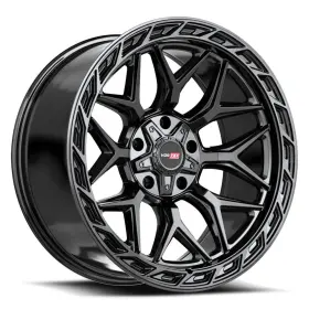 504201043-18gb Vortek Vrp-504 Enzo Wheel 20x10 -18 5x139.7 78.1 Black Single Rim