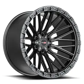 608201057-12mb Vortek Vrt-608 Apollo Wheel 20x10 -12 6x139.7 106.1 Black Single Rim