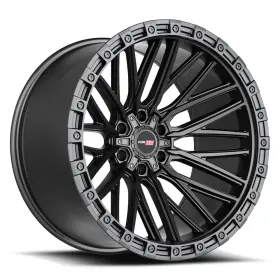 608221243-44mb Vortek Vrt-608 Apollo Wheels 22x12 -44 5x139.7 78.1 Black Rims Set Of 4