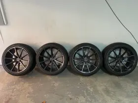 Hf3-21x120 Vossen 21-d Hf-3 Gloss Black 21 Inch Wheels Fitted With Pirelli Scorpion Winter Tires