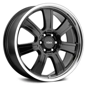 885-6003-39 Voxx Turin Wheels 18x8.5 39 6x139.7 93.2 Black Rims Set Of 4