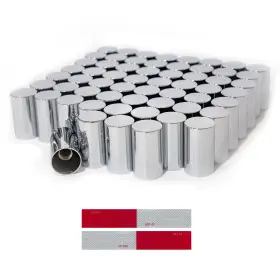 Waitton 789344939404 60pcs 33mm Lug Nut Covers Chrome Semi Trucks Abs Plastic Anti