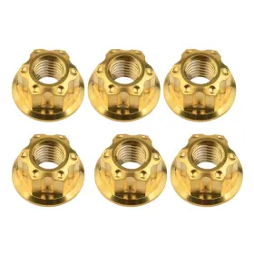 Hslm2121 Wanyifa Titanium M6 M8 M10 M12 M14 M16 Flange Bolt Nut Bicycle Motorcycle Rear Axle Car