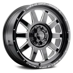 W10202017475 Weld Off-road Stealth W101 Wheels 20x12 -44 8x170 125.1 Black Rims Set Of 4