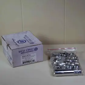 W5614sto West Coast Wheel Accessories 24 Piece 14x1.5 Spline Lug Nuts Lock Nos