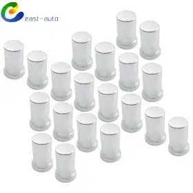 Ea1078516su Wflnhb 33mm Lug Nut Covers Push On Style Plastic Tube Chrome Semi Truck Set Of 20
