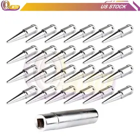 Whee11227507 Whee 24 Wheel Lug Nuts M14x1.5 1 Key Chrome Fits Cadillac Escalade 2002 2003-2017
