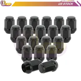 Whee13128307 Whee 20pcs Black Conical Wheel Lug Nuts 9/16-18 For Chevrolet C20 C30 G20 K20 K30 R20