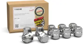 M14x1.5 Wheel Accessories Parts 11kx48 Chrome Lug Nuts 10 Pcs 1.10 Inch Long Fits 2018 Odyssey Pilot Alloy Wheels