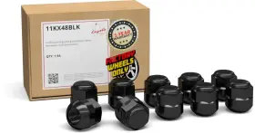 11kx48blk Wheel Accessories Parts M14x1.5 Lug Nuts 10 Pcs 1.10 Inch Long Black 22mm Hex For Alloy Wheels 2018