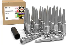 M12x1.5 Wheel Accessories Parts 251545 20 Pcs Chrome Spike Spline Lug Nuts For Chevy Blazer Gmc Jimmy Bronco