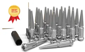 M12x1.25 Wheel Accessories Parts 251644 24 Pcs 12x1.25 Thread M12 X 1.25 Chrome