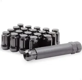 341540blk Wheel Accessories Parts Ories Set Of 20 Black Lug Nuts Thread 7/16 1.38in Long Car Small Diameter