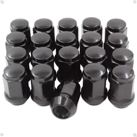 371542blk Wheel Accessories Parts Ories Set Of 20 Chrome 7/16 Lug Nuts Closed End Bulge Acorn Nut Style