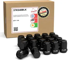 37k548blk Wheel Accessories Parts 20 Pcs M14x1.5 14x1.5 Thread Bulge Acorn 1.4 Inch Long Lu