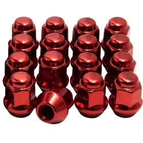 45k438r Wheel Accessories Parts Ories Set Of 16 Red 10x1.25 Atv Lug Nuts Bulge Acorn Seat 1.25 Inch Long 17mm