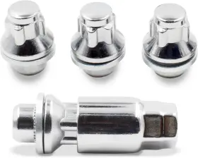 621144 Wheel Accessories Parts Set Of 4 12x1.25 Locking Onesize Chrome Plated