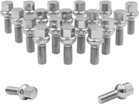 9516 Wheel Accessories Parts 810020328080 20 Pcs M14 X 1.5 Ball Seat Lug Bolt Chrome