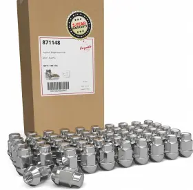 M14x1.5 Wheel Accessories Parts 871148 100 Pcs 14x1.5 Thread Bulge Pack Chrome