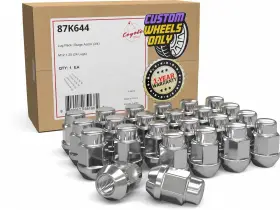 871644 Wheel Accessories Parts M12 X 1.25 Bulge Acorn Lug Nuts 24 Pcs 35mm Chrome For Nissan Titan Aftermarket