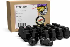 87k644blk Wheel Accessories Parts Ories 24 Pcs M12 X 1.25 12 Thread Bulge Acorn 35mm 1.38 Inch Long Lug N