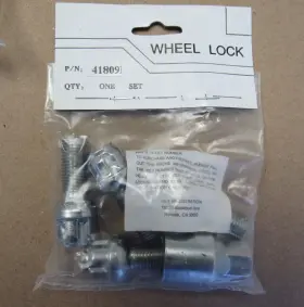 41809 Wheel Lock One Set P/n 14x1.5 Chrome Cone Conical Seat Lug Bolt