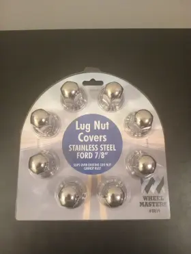 Wheel Masters 015407080197 Lug Nut Covers Stainless Steel Ford 7/8 Inch #8019 New In Box