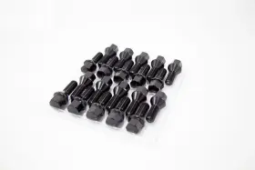 1415splineblk Wheel Mate Cone Seat Lug Bolt 14x1.5 17mm Hex Head 28mm Shank Black 20 Piece