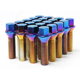 Tlx-whm40601n-cl360a70 Wheel Mate Lug Bolt Mevius Series 27mm Set Of 20 Cone Seat Chrome Neon