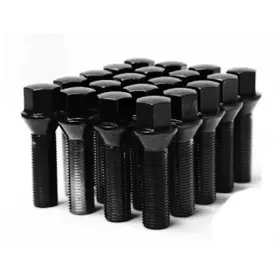 Tlx-whm40603b-cl360a70 Wheel Mate Lug Bolt Mevius Series M14x1.50 50mm Set Of 20 Cone Seat Black