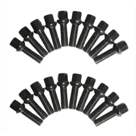 Tlx-whm40612br-cl360a70 Wheel Mate Lug Bolt Mevius Series M14x1.50 40mm Set Of 20 Ball Seat Black