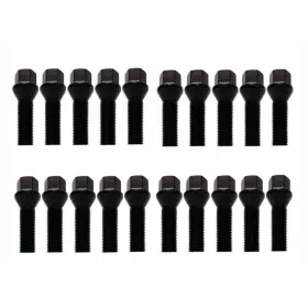Tlx-whm40621b-cl360a70 Wheel Mate Lug Bolt Mevius Series M12x1.50 27mm Set Of 20 Cone Seat Black
