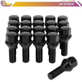 Ap11518301s Wheeltech 12x1.25 20pcs Black Wheel Lug Studs Shank 28mm For Jeep Renegade Cherokee Dodge