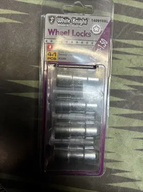 140910xl White Knight Wheel Lock Set 14mm X 1.50